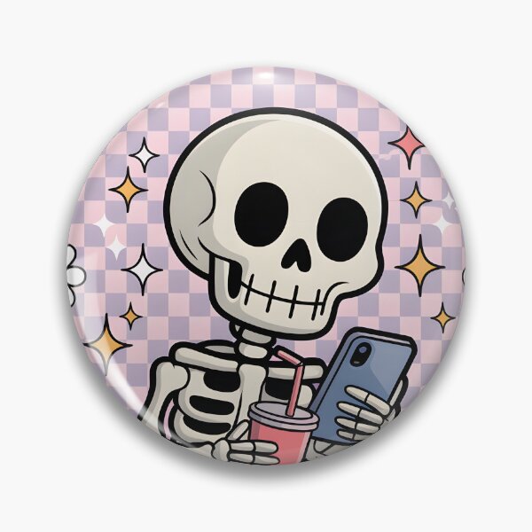 Item preview,  Probably Late Skeleton PNG - Cute Phone Drink designed and sold by Charlietule.