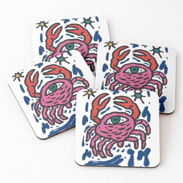 Item preview, Whimsical Cancer Zodiac Sticker designed and sold by BubbleDream Art .