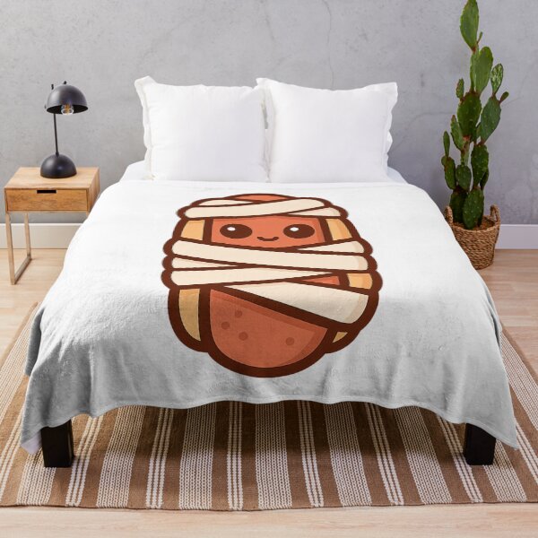 Item preview, Kawaii Halloween Mummy Hotdog Cute Spooky Snack designed and sold by ThaiArtShop.