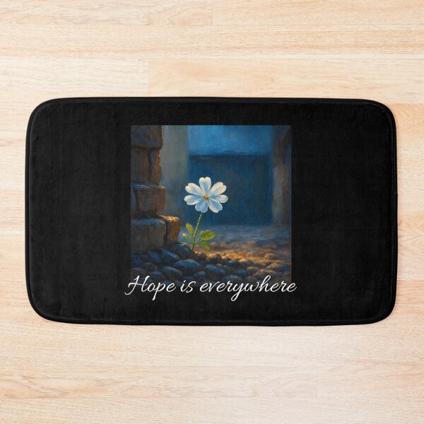 Item preview, Blooming Through Darkness – Inspirational Flower Quote Art designed and sold by Psycho-Crazy.