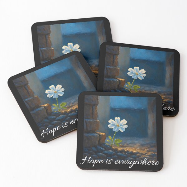 Item preview, Blooming Through Darkness – Inspirational Flower Quote Art designed and sold by Psycho-Crazy.