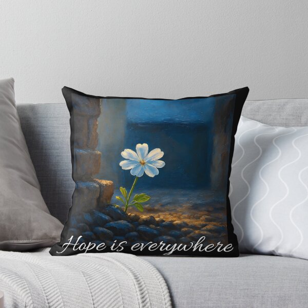 Item preview, Blooming Through Darkness – Inspirational Flower Quote Art designed and sold by Psycho-Crazy.