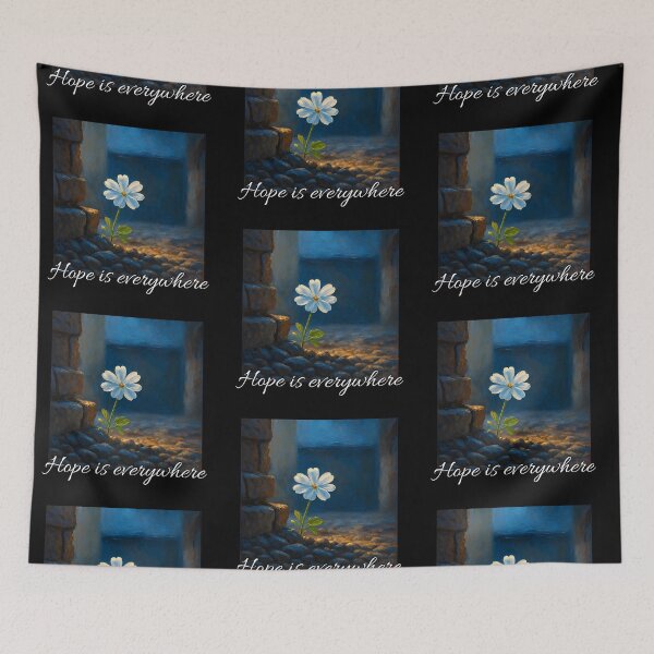 Item preview, Blooming Through Darkness – Inspirational Flower Quote Art designed and sold by Psycho-Crazy.