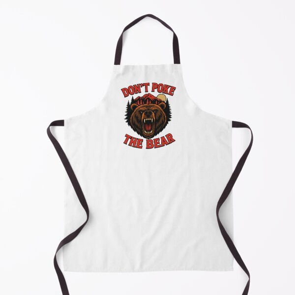 Item preview, Don’t Poke The Bear – Red Angry Grizzly Head, Mountains and Moon designed and sold by Lunaria Arts.