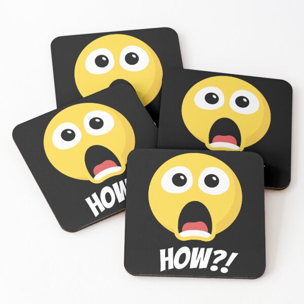 Item preview, Shocked Emoji Face – Funny "HOW?!" Expression Design designed and sold by Karim-Karem.