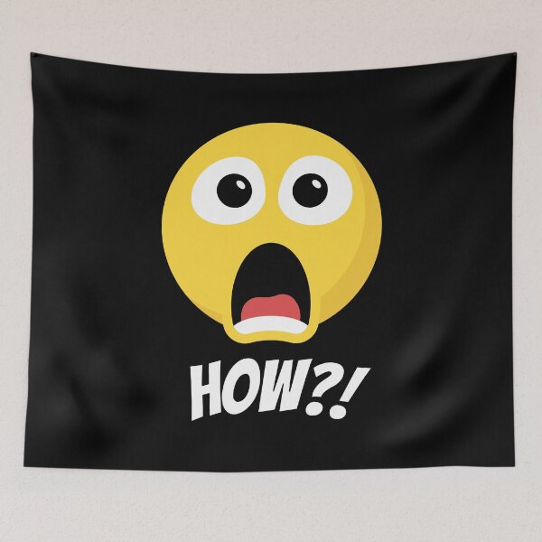 Item preview, Shocked Emoji Face – Funny "HOW?!" Expression Design designed and sold by Karim-Karem.