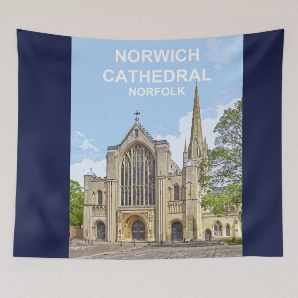 Item preview, Norwich Cathedral Norfolk. Travel poster East Anglia designed and sold by BarbaraGlebska.