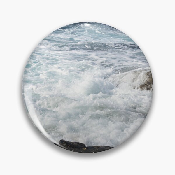 Item preview, Crashing Waves on Rocky Shoreline – Dramatic Ocean Seascape Photography designed and sold by jacoalberts.