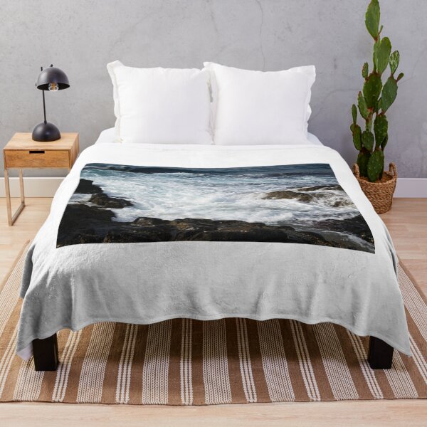 Item preview, Crashing Waves on Rocky Shoreline – Dramatic Ocean Seascape Photography designed and sold by jacoalberts.