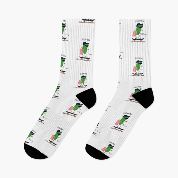 Item preview, "Shopping Frog on Skateboard" - Humorous & Playful Cartoon Frog with Shopping Bag T-Shirt - Funny Animal Lover Gift for Skateboarders & Shoppers designed and sold by Colorful-Garden.