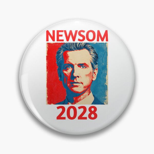 Item preview, Gavin Newsom 2028 | Retro Political Campaign Poster Design designed and sold by MindGlowArt.