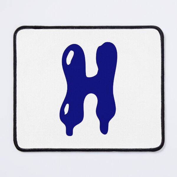 Item preview, Glossy Dark Blue Liquid Letter H Typography Art designed and sold by uncoXab.