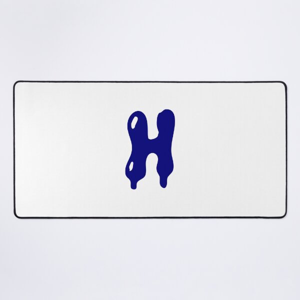 Item preview, Glossy Dark Blue Liquid Letter H Typography Art designed and sold by uncoXab.