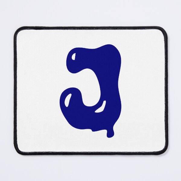 Item preview, Glossy Dark Blue Liquid Letter J Typography Art designed and sold by uncoXab.