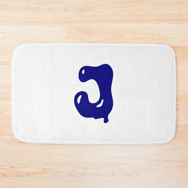 Item preview, Glossy Dark Blue Liquid Letter J Typography Art designed and sold by uncoXab.