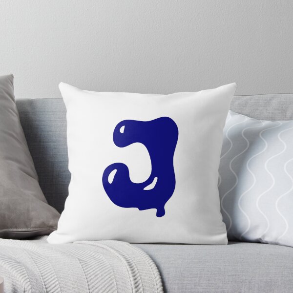 Item preview, Glossy Dark Blue Liquid Letter J Typography Art designed and sold by uncoXab.