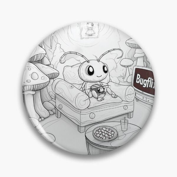 Item preview, Ant watching bugflix withs its pet aphid designed and sold by Wagging-Tales.