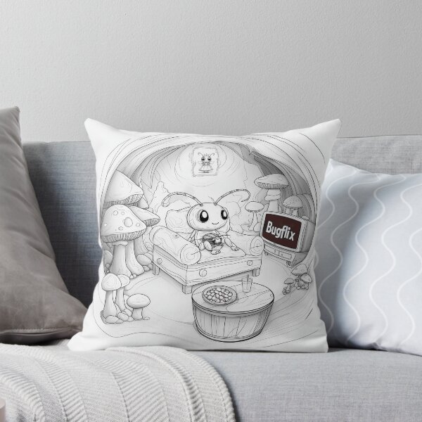 Item preview, Ant watching bugflix withs its pet aphid designed and sold by Wagging-Tales.
