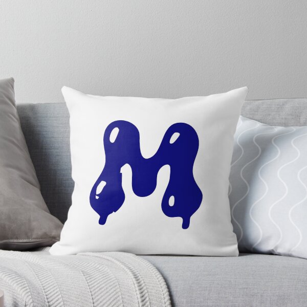 Item preview, Glossy Dark Blue Liquid Letter M Typography Art designed and sold by uncoXab.