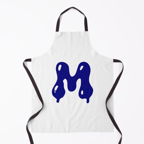 Item preview, Glossy Dark Blue Liquid Letter M Typography Art designed and sold by uncoXab.