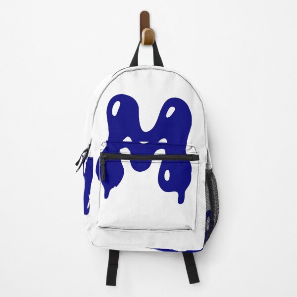 Item preview, Glossy Dark Blue Liquid Letter M Typography Art designed and sold by uncoXab.