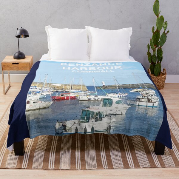 Item preview, Penzance Cornwall.Cornish gift Kernow Travel location poster  designed and sold by BarbaraGlebska.
