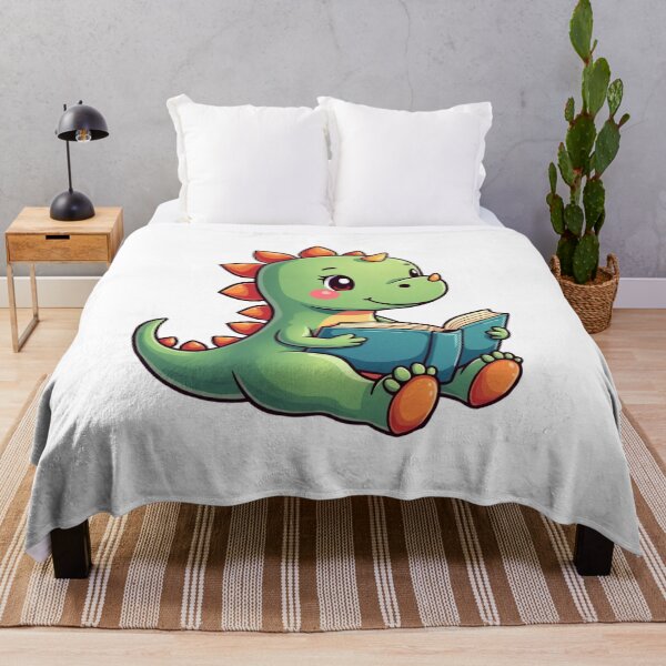 Item preview, Cute Dinosaur Reading Book – Kawaii Educational Animal Illustration designed and sold by Leen Artie Studio.