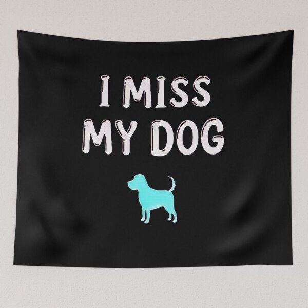 Item preview, I Miss My Dog – Pet Memorial Quote with Cute Dog Illustration designed and sold by creativerooney.
