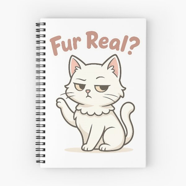 Item preview, Fur Real? Sassy White Cat designed and sold by anabear-art.