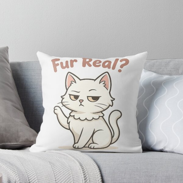 Item preview, Fur Real? Sassy White Cat designed and sold by anabear-art.