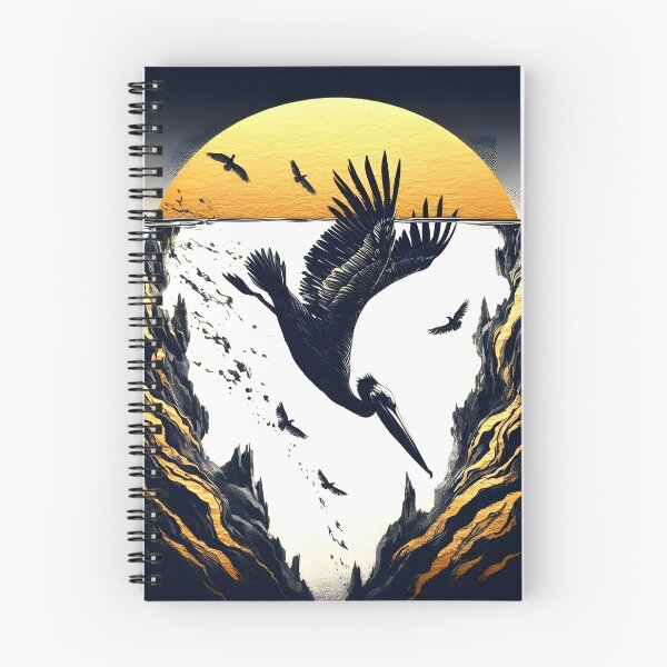 Item preview, Charcoal Pelican Diving, Ai Generated Art  designed and sold by ACC .