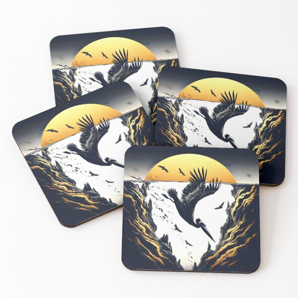Item preview, Charcoal Pelican Diving, Ai Generated Art  designed and sold by ACC .