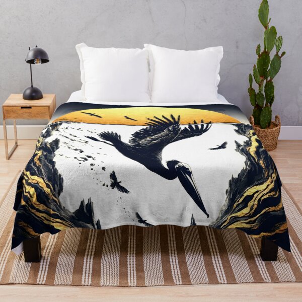 Item preview, Charcoal Pelican Diving, Ai Generated Art designed and sold by ACC .