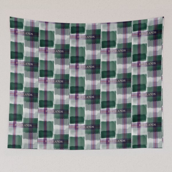 Item preview, Colors of the Highlands: An Abstract Tartan Pattern designed and sold by Digital Dreams Arts.