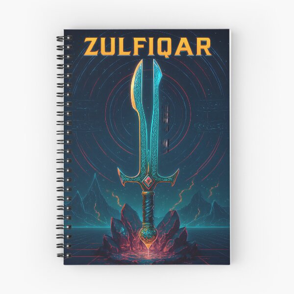 Item preview, Zulfiqar — Twin Light Ascendant | Futuristic Bifurcated Sword Art designed and sold by Nova-Canvas.