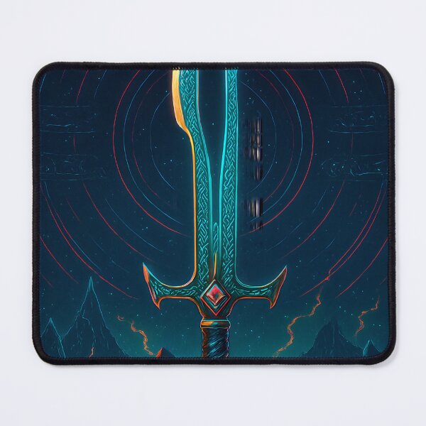 Item preview, Zulfiqar — Twin Light Ascendant | Futuristic Bifurcated Sword Art designed and sold by Nova-Canvas.