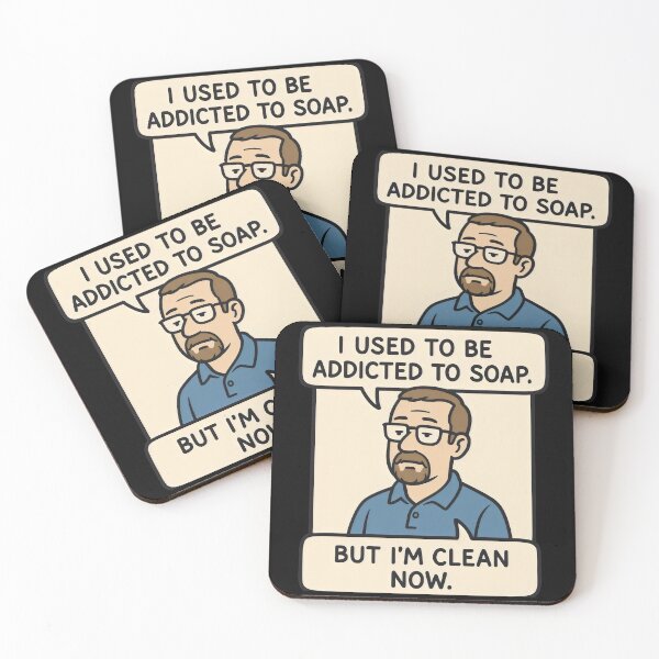 Item preview, Addicted to Soap but Clean Now – Funny Dad Joke Pun designed and sold by Punny Graves.