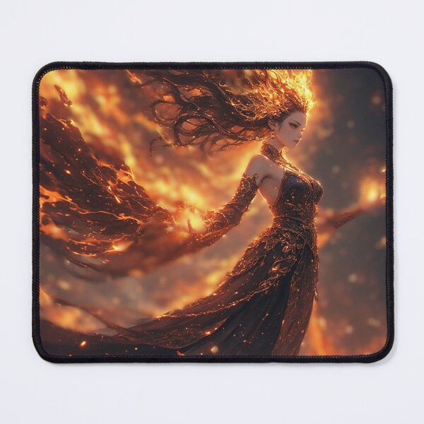 Item preview, Emberborne Fire Goddess – Cinematic Fantasy Art by NegarTv Designs designed and sold by NegarTv Designs.