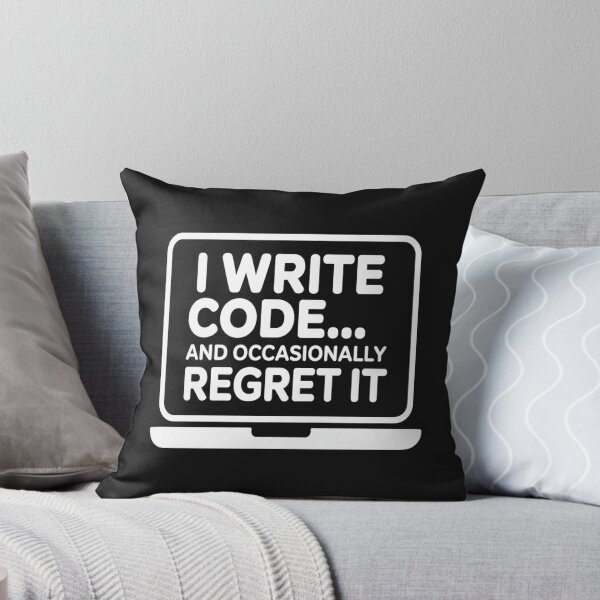 Item preview, Funny Software Engineer T-Shirt | I Write Code And Occasionally Regret It | Programmer Humor Tee designed and sold by Professionalpun.