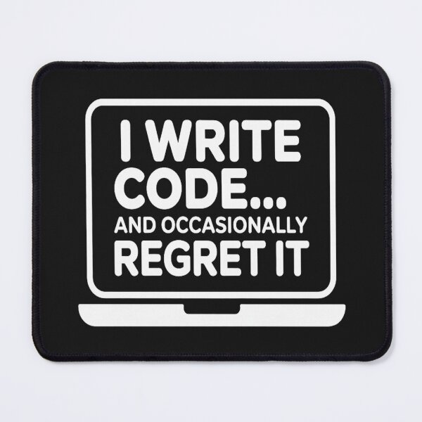 Item preview, Funny Software Engineer T-Shirt | I Write Code And Occasionally Regret It | Programmer Humor Tee designed and sold by Professionalpun.