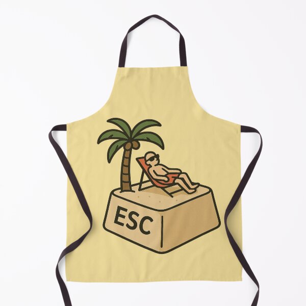 Item preview, ESC Key Vacation Funny Cartoon designed and sold by Nuvijo.