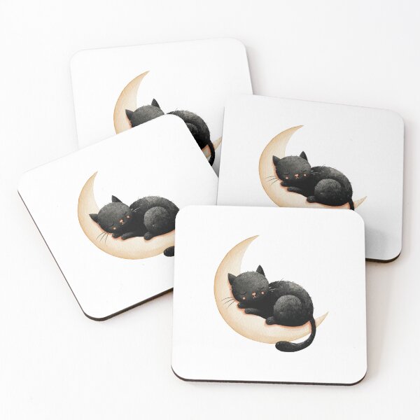 Item preview, Cat asleep on the moon designed and sold by MendaciousMina.