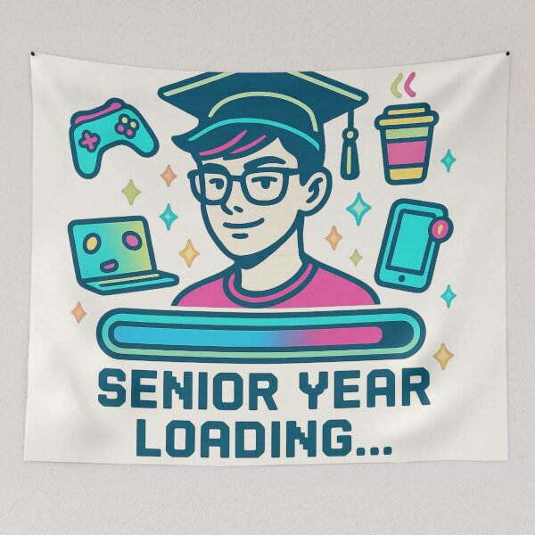 Item preview, Senior Year Loading | Graduation Progress Bar Sticker | Gen Z School Motivation designed and sold by Feline Rockstars.