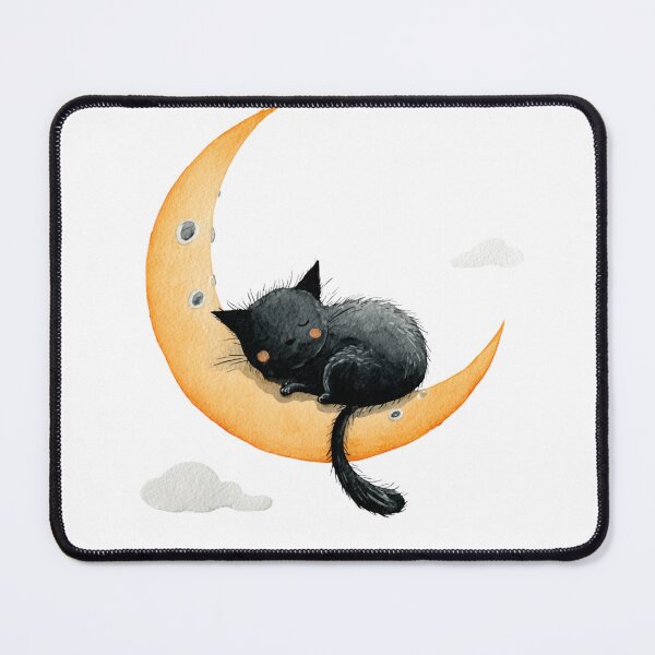 Item preview, Cat asleep on the moon designed and sold by MendaciousMina.