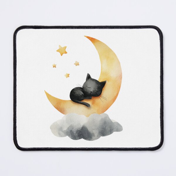 Item preview, Cat asleep on the moon designed and sold by MendaciousMina.