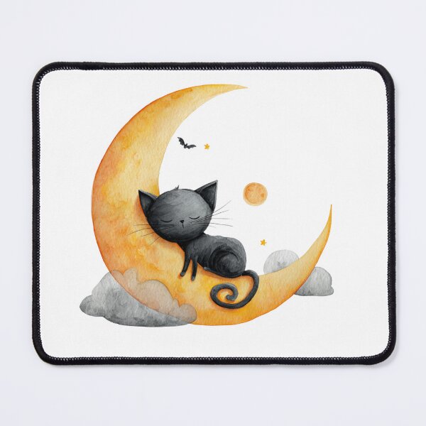 Item preview, Cat asleep on the moon designed and sold by MendaciousMina.