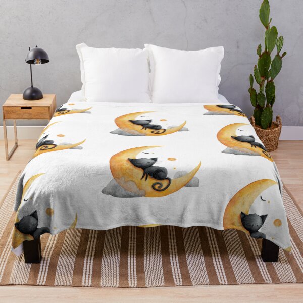 Item preview, Cat asleep on the moon designed and sold by MendaciousMina.