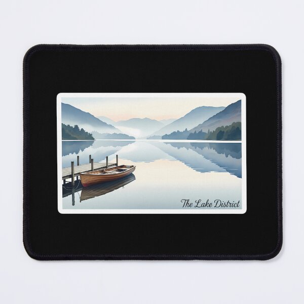 Item preview, Lake District Serenity: A Tranquil Watercolor Reflection designed and sold by Digital Dreams Arts.