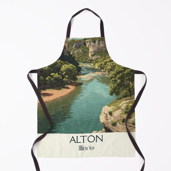 Item preview, Alton Illinois Vintage Travel Poster | Great River Road Art designed and sold by TuncGK.
