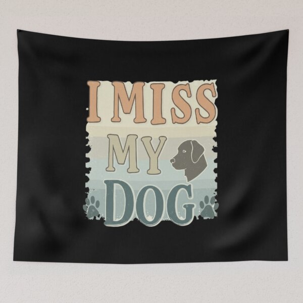 Item preview, I Miss My Dog – Pet Loss Grief Quote Typography designed and sold by creativerooney.